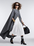 Ladies long cape gray Eco Jacket SUNNYSIDE NY CITY Collection BYMANYC ® New York