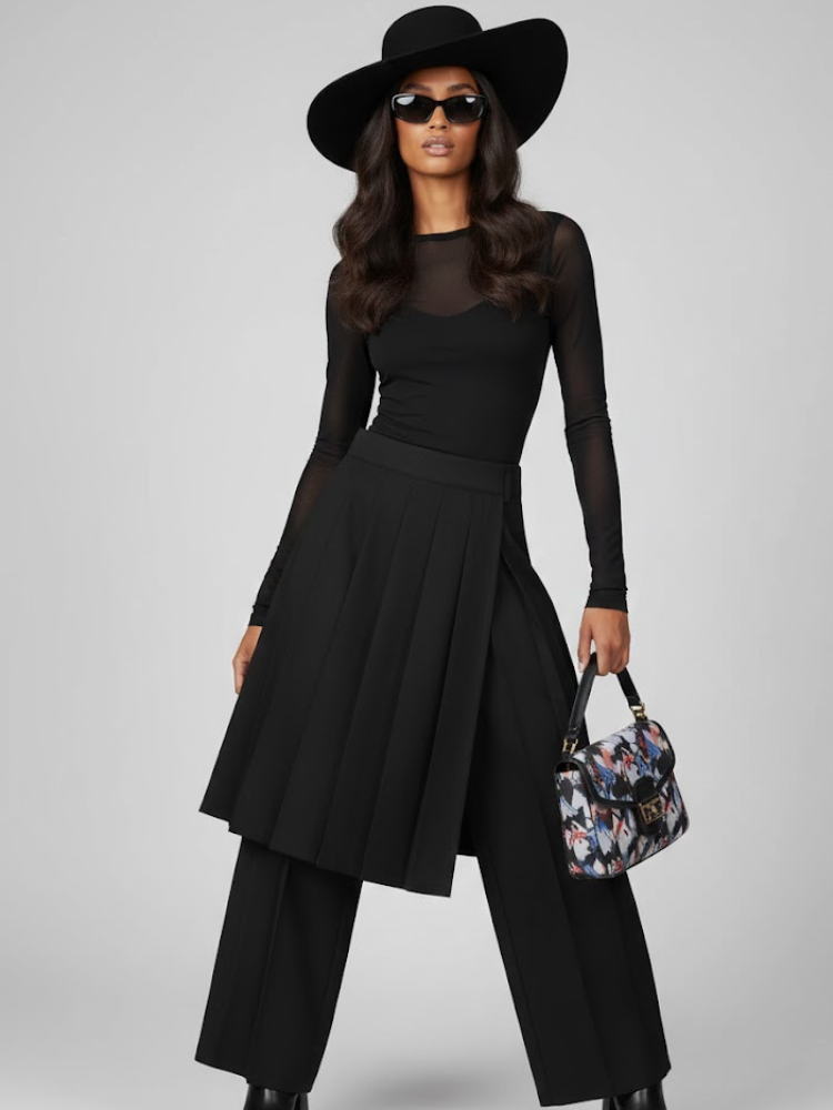 LadiesExtra Wide Trousers DECONSTRUCTED TRIBECA NYFW New Colecction BYMANYC ® New York
