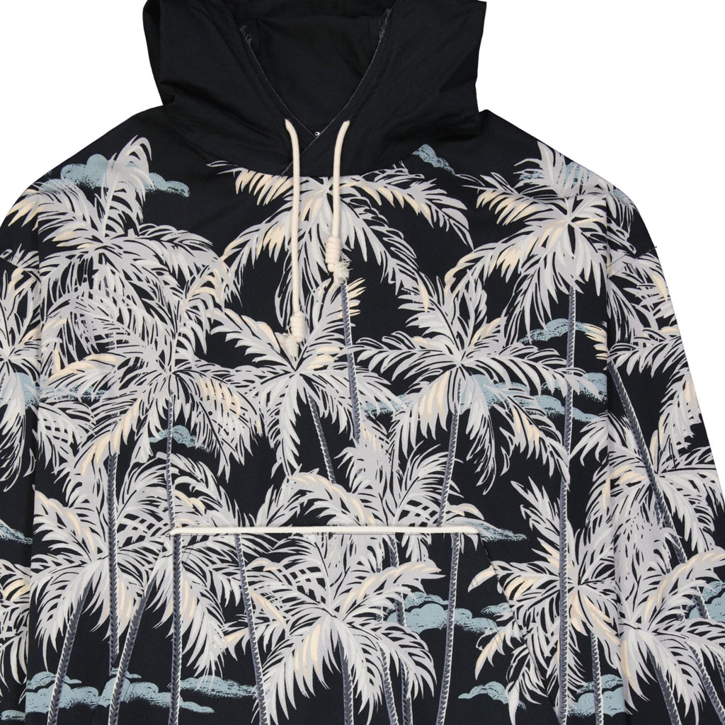 Palm Angels Hooded Printed Shirt Men's hoodie sweatshirt