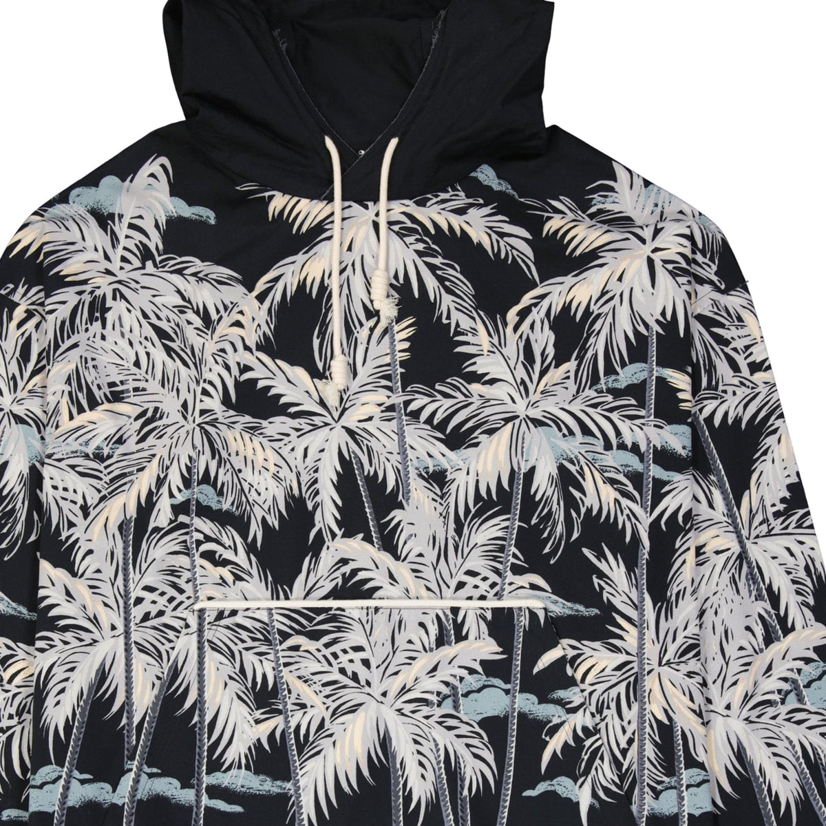 Palm Angels Hooded Printed Shirt Men's hoodie sweatshirt