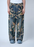 Acne Studios ladies 2021F denim blue Jeans with brown print finish
