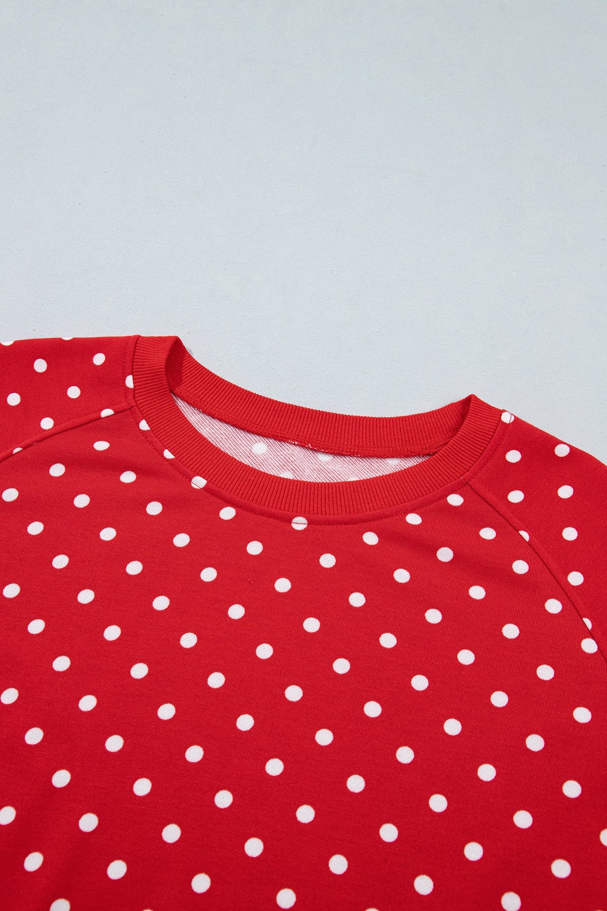 Jane Polka Dot Drawstring Wide Leg Long Sleeve Top Pant Set Outfit