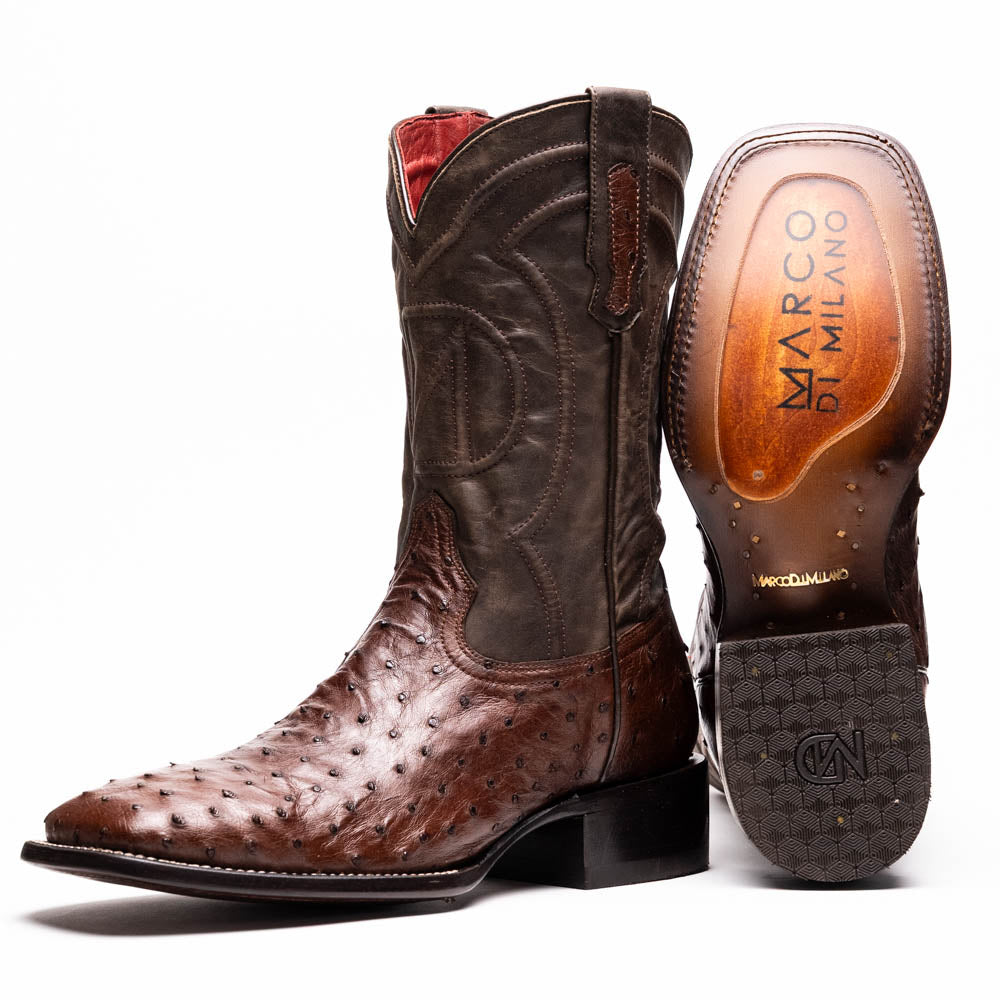 Alabama Kango Tabac men's Ostrich skin cowboy boots pre-order
