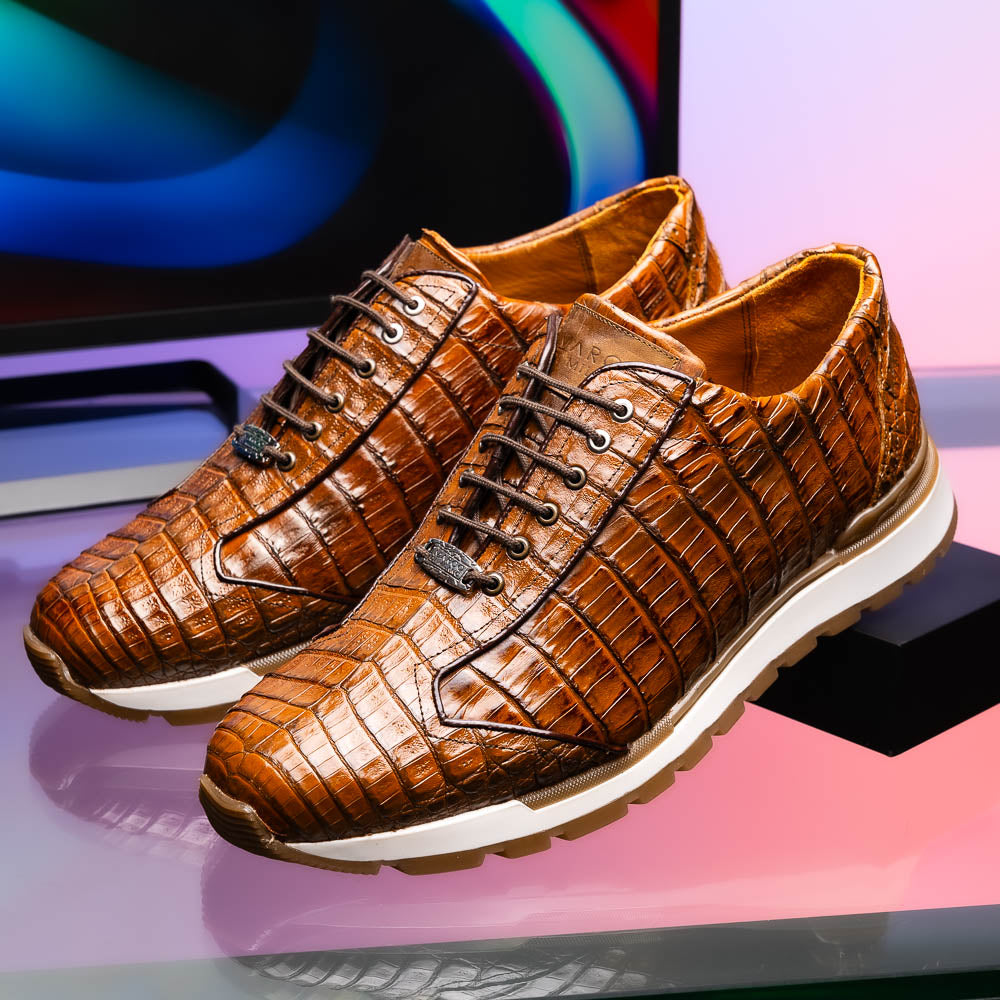 Alonzo Bay Apache men's genuine Caiman dress sneakers shoes oxfords
