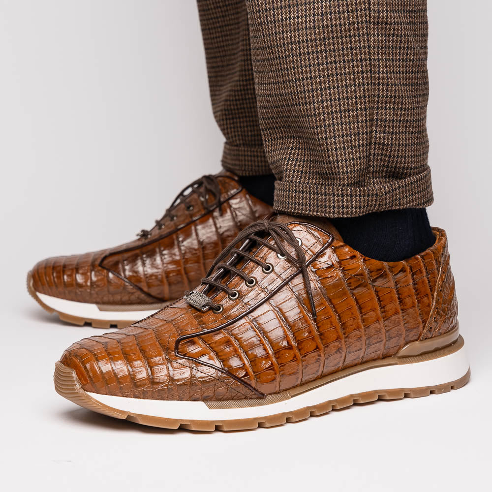 Alonzo Bay Apache men's genuine Caiman dress sneakers shoes oxfords