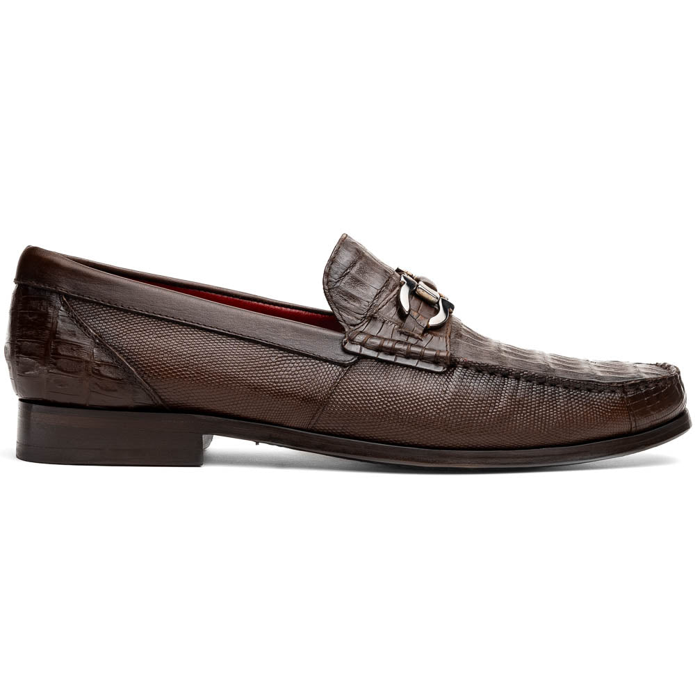 Adro Milano men's Caiman and lizard bit loafers tassels shoes casual dress