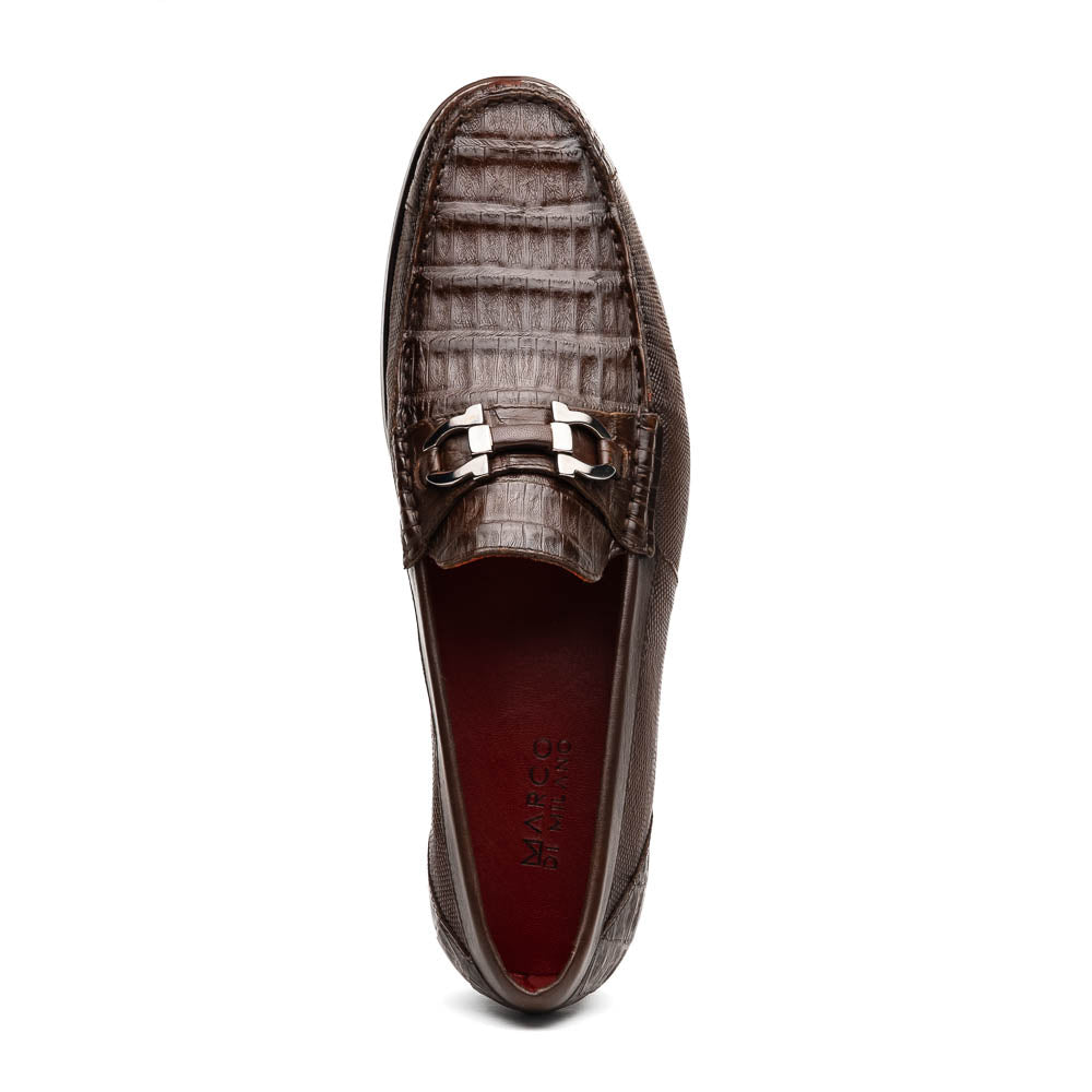 Adro Milano men's Caiman and lizard bit loafers tassels shoes casual dress