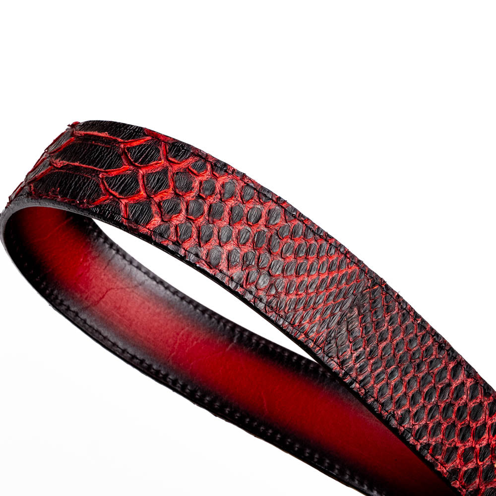 Marco di Milano Arkansas genuine Python snake Belt Black Cherry