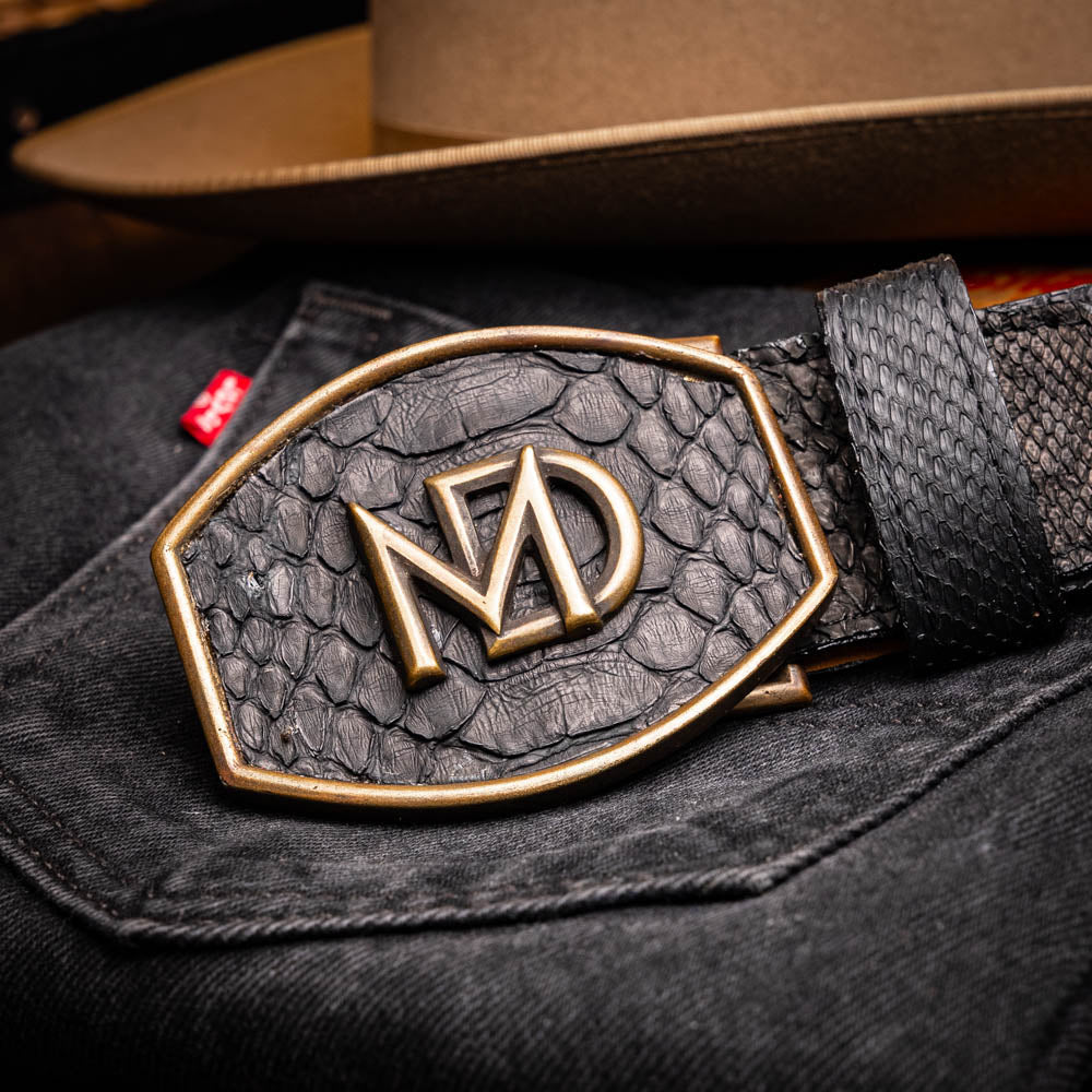 Marco di Milano Arkansas python skin Belt Black