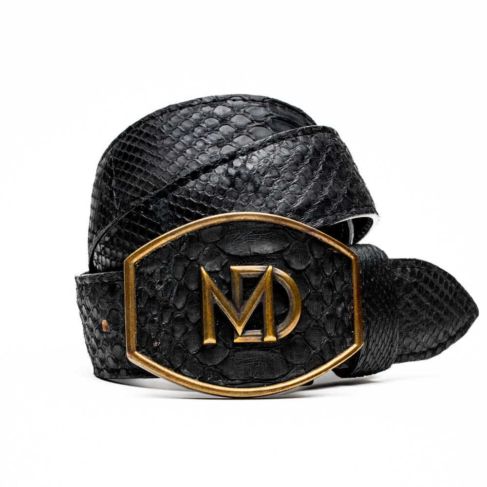 Marco di Milano Arkansas python skin Belt Black