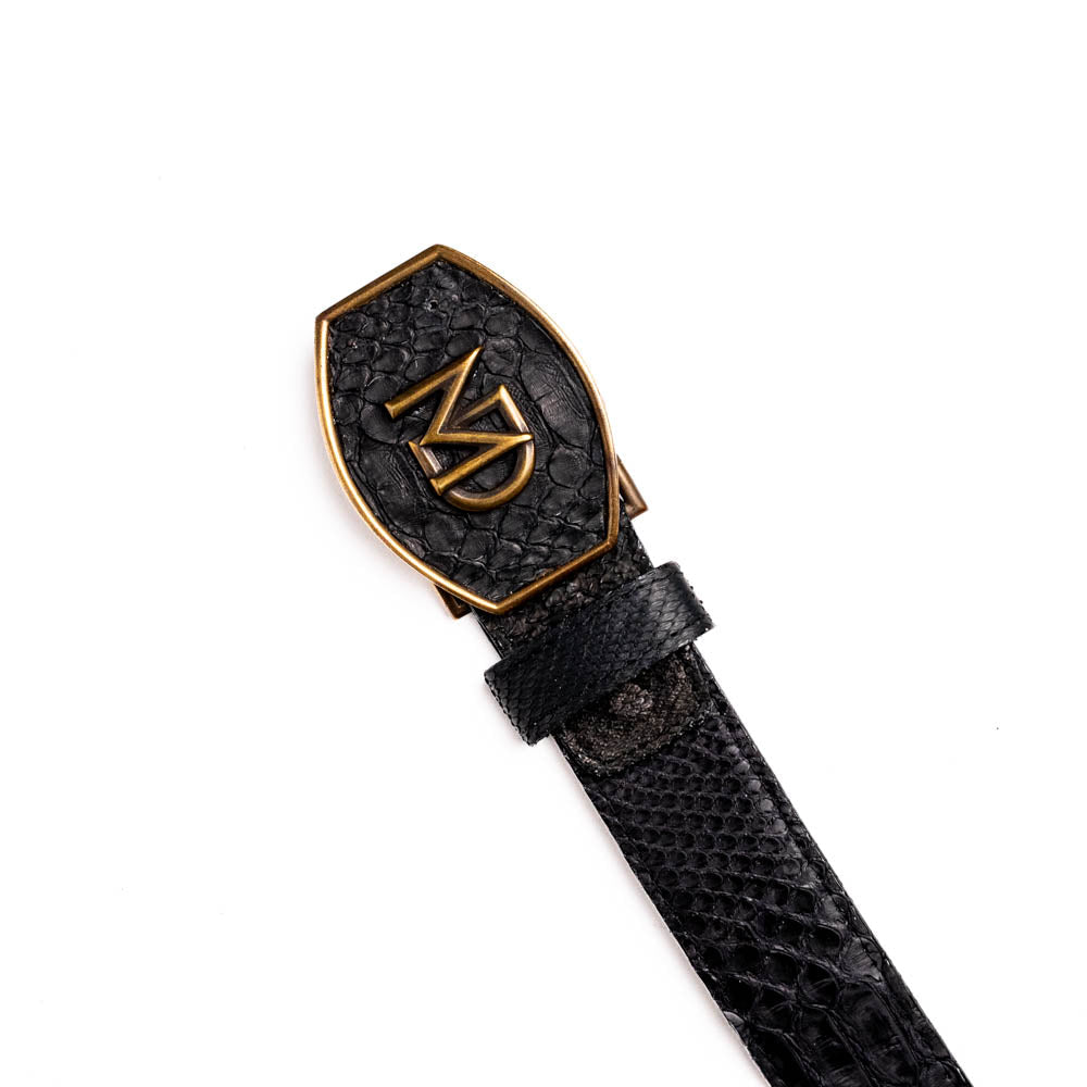 Marco di Milano Arkansas python skin Belt Black