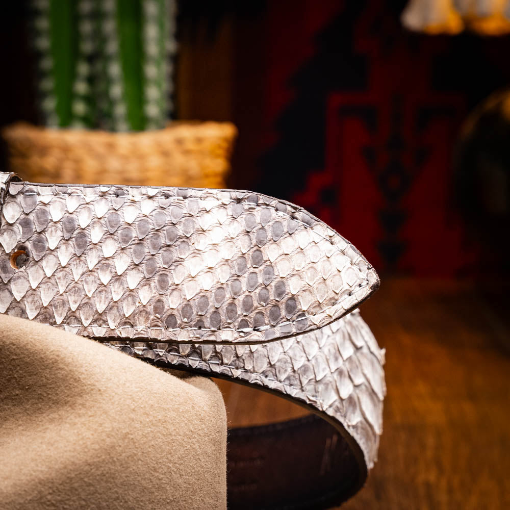 Marco Di Milano Arkansas Belt genuine natural Python snake skin men's