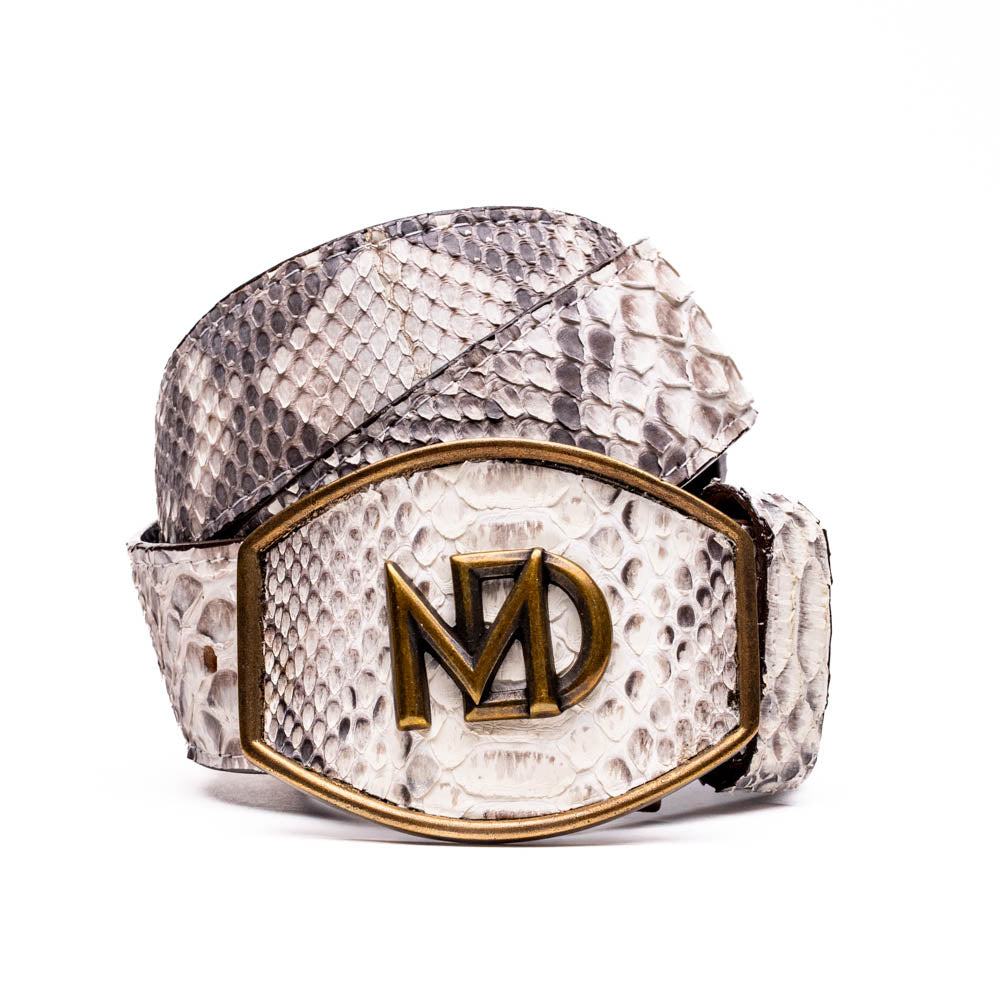 Marco Di Milano Arkansas Belt genuine natural Python snake skin men's