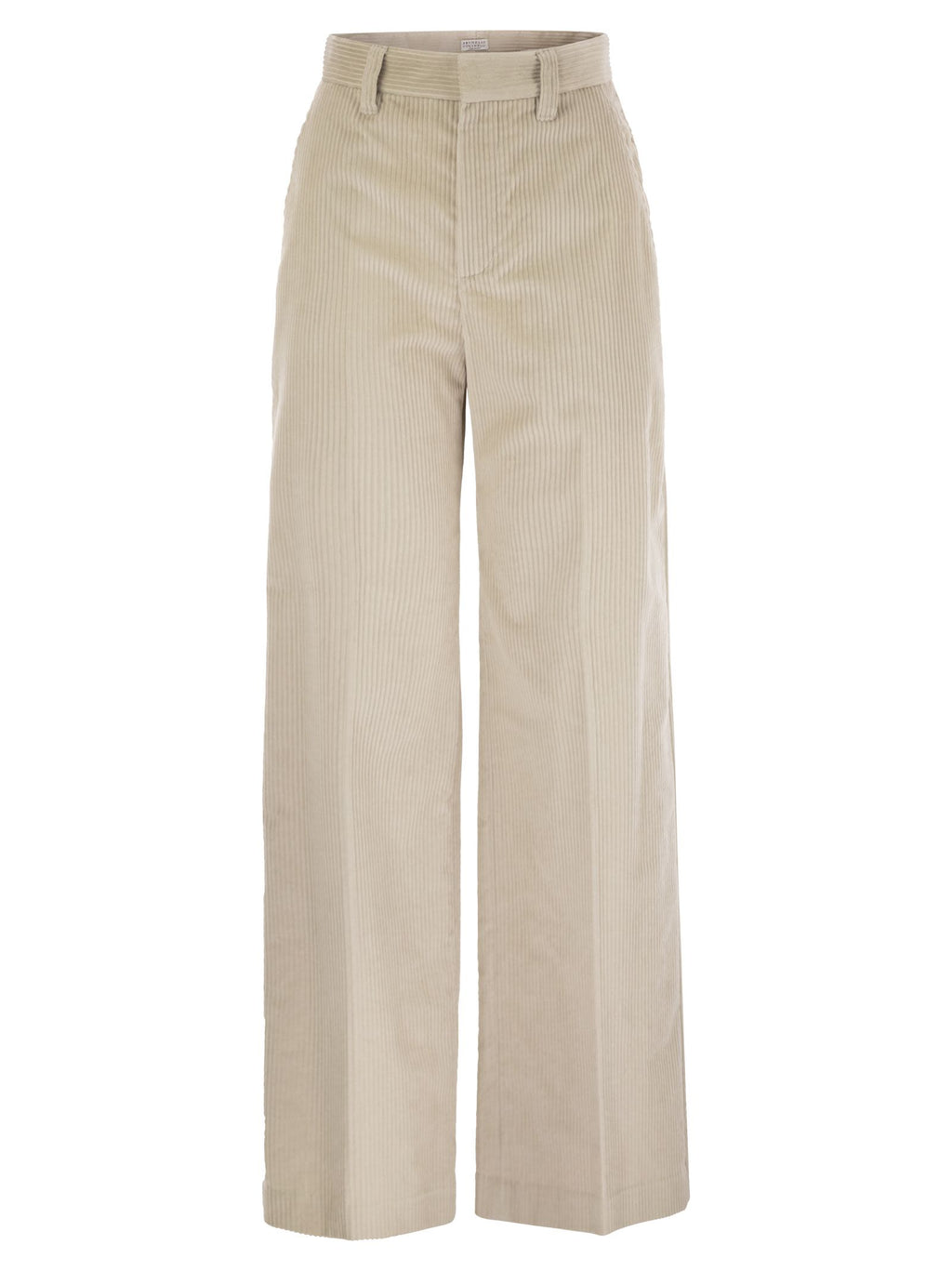 Brunello Cucinelli ladies Fluid Corduroy Sartorial Track Trousers wide leg cords pants