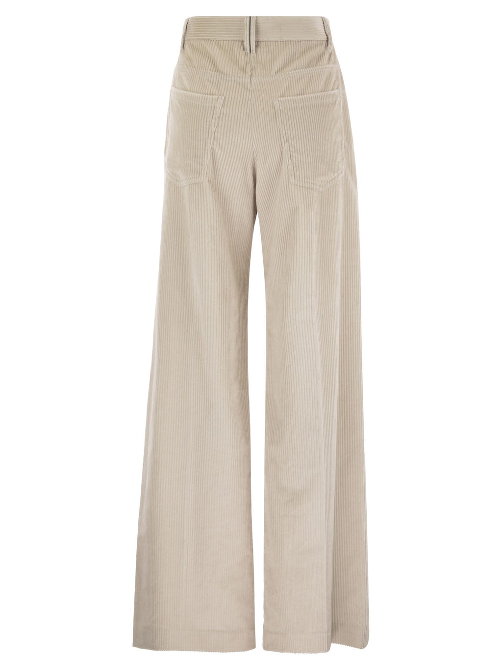 Brunello Cucinelli ladies Fluid Corduroy Sartorial Track Trousers wide leg cords pants