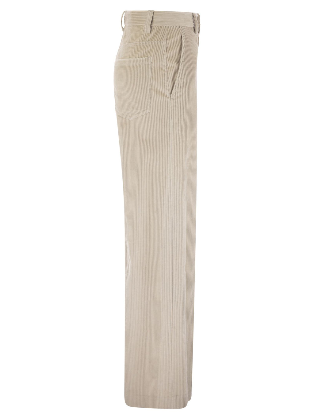 Brunello Cucinelli ladies Fluid Corduroy Sartorial Track Trousers wide leg cords pants