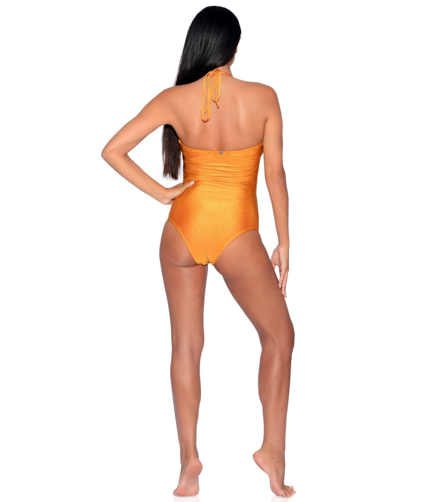 ATHENE ONE-PIECE Swimsuit SPF 50 18K gold plated hardware Macrame Luxury