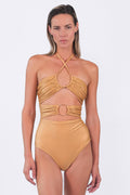 ATHENE ONE-PIECE Swimsuit SPF 50 18K gold plated hardware Macrame Luxury