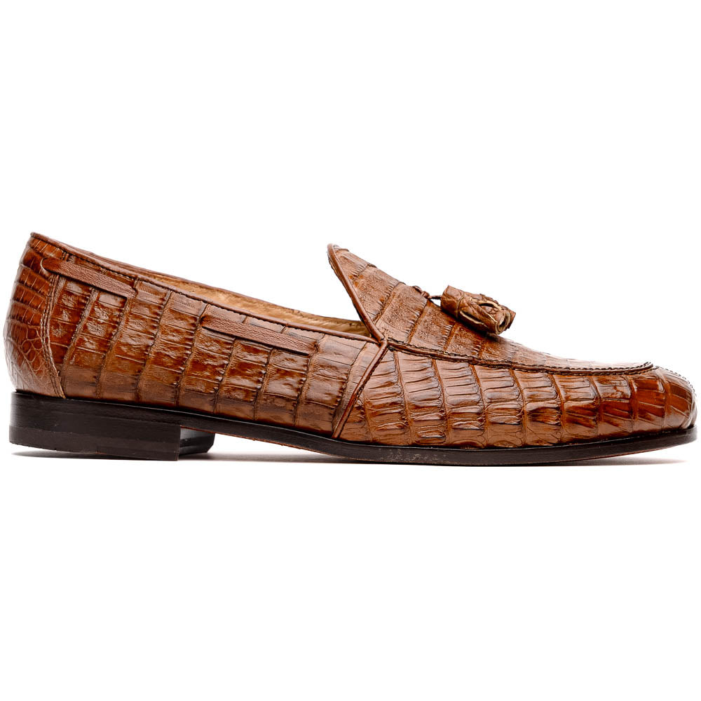 Bianchi Bay Apache Marco di Milano Genuine Caiman Crocodile Loafers Shoes Men's