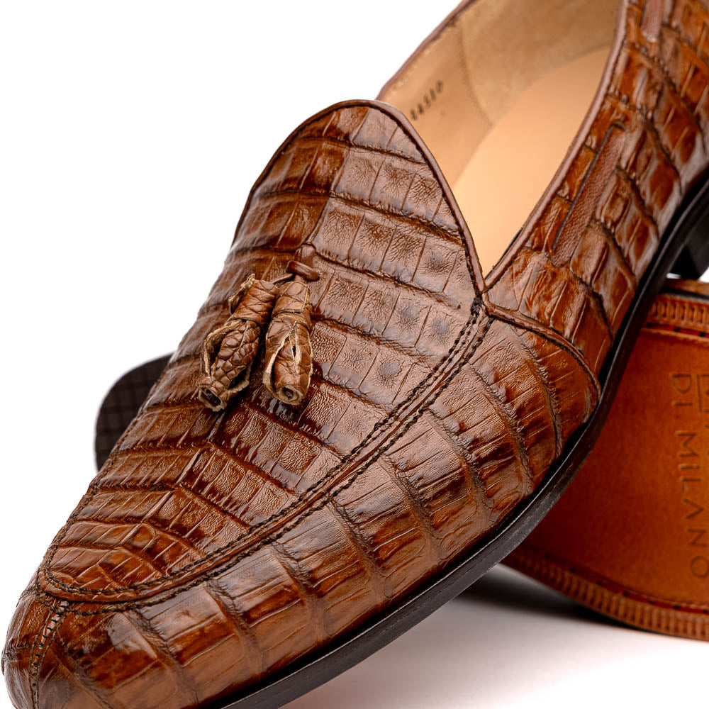 Bianchi Bay Apache Marco di Milano Genuine Caiman Crocodile Loafers Shoes Men's