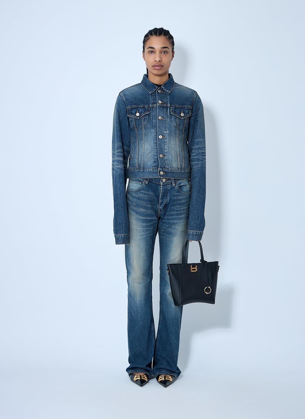 Balenciaga ladies Denim Blue Jean Jacket coat