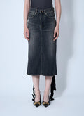 Balenciaga Ladies rear Lace-Up denim jean Skirt