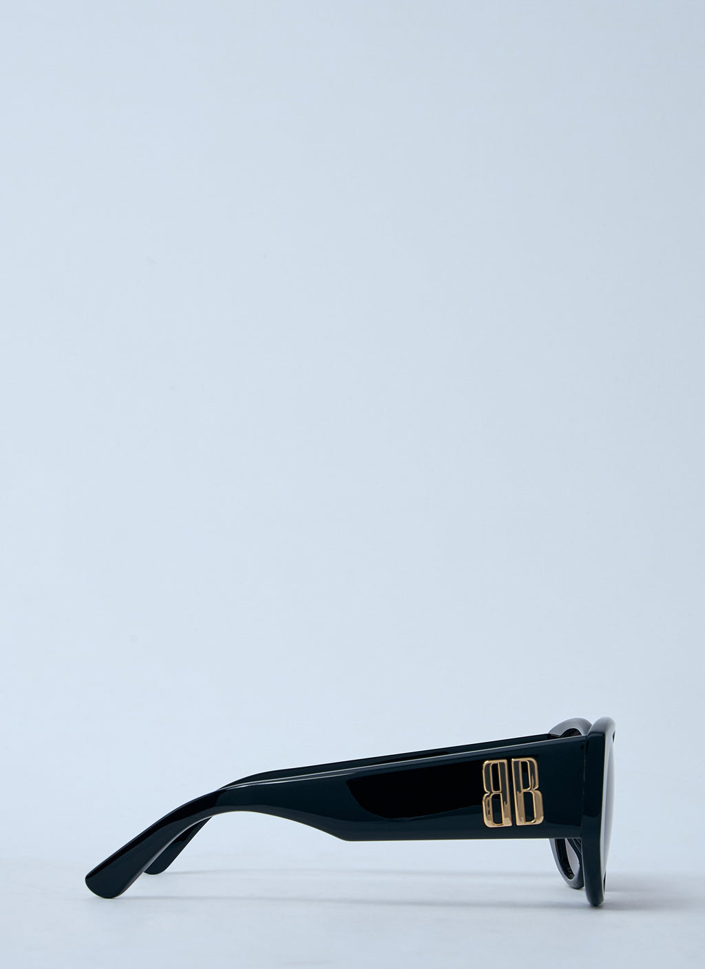 Balenciaga ladies Nano Round Sunglasses black side logo