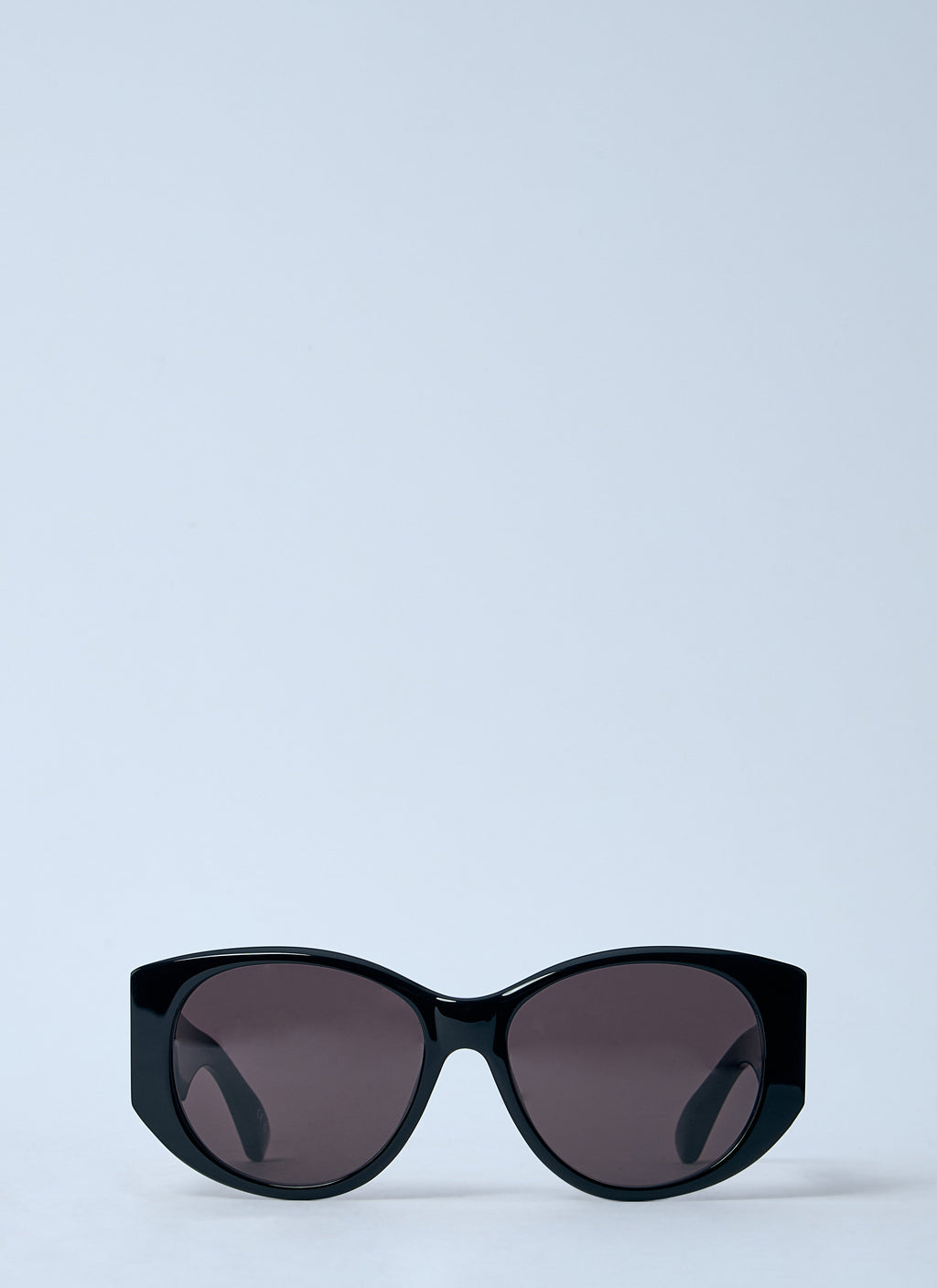 Balenciaga ladies Nano Round Sunglasses black side logo