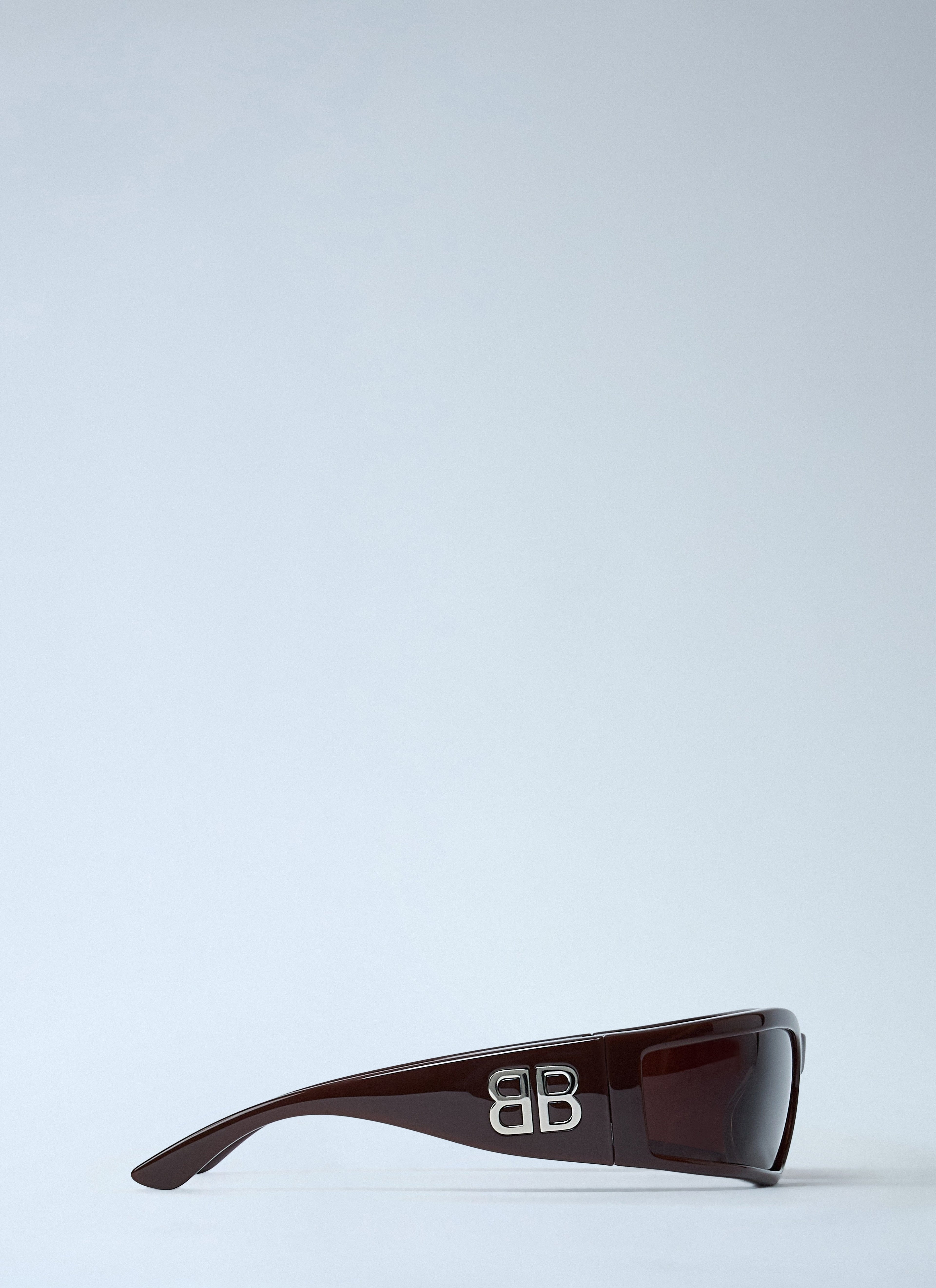 Balenciaga Men's Sunset Rectangle Sunglasses side logo