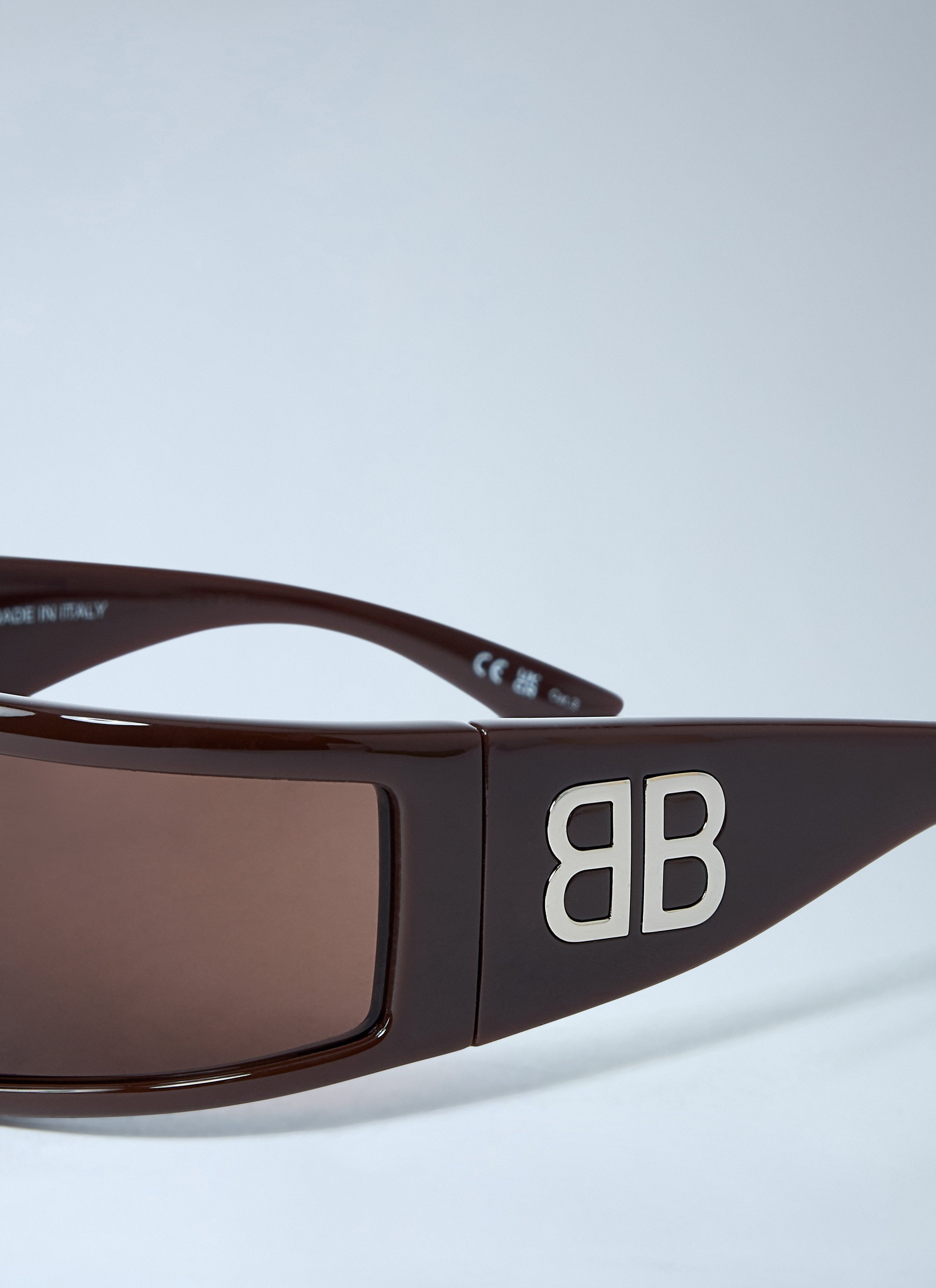Balenciaga Men's Sunset Rectangle Sunglasses side logo