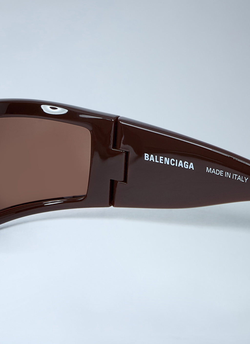 Balenciaga Men's Sunset Rectangle Sunglasses side logo