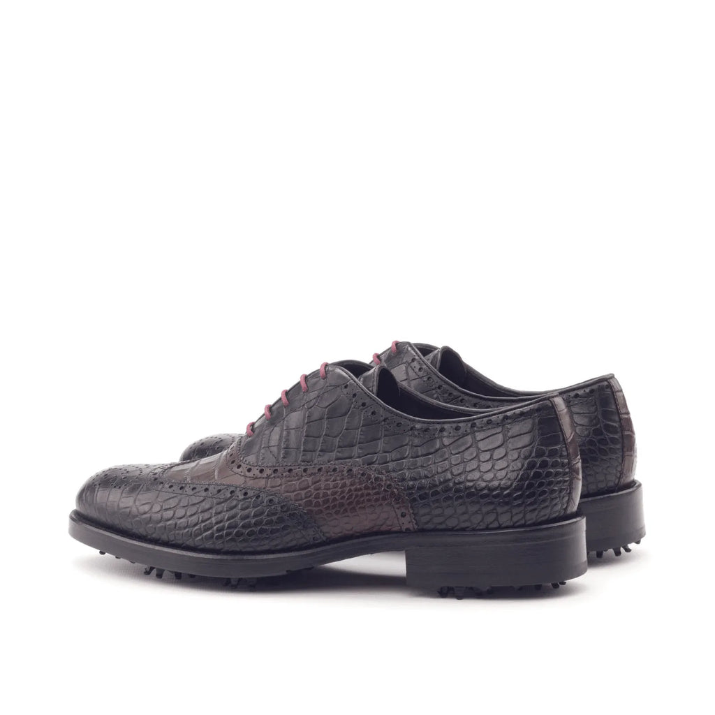 Bobby Full Brogue golf shoes II saddle oxfords black brown men's
