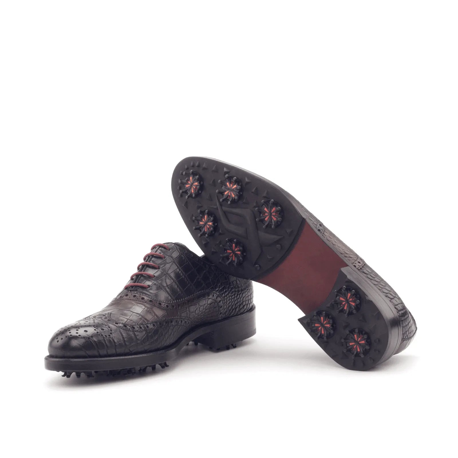 Bobby Full Brogue golf shoes II saddle oxfords black brown men's