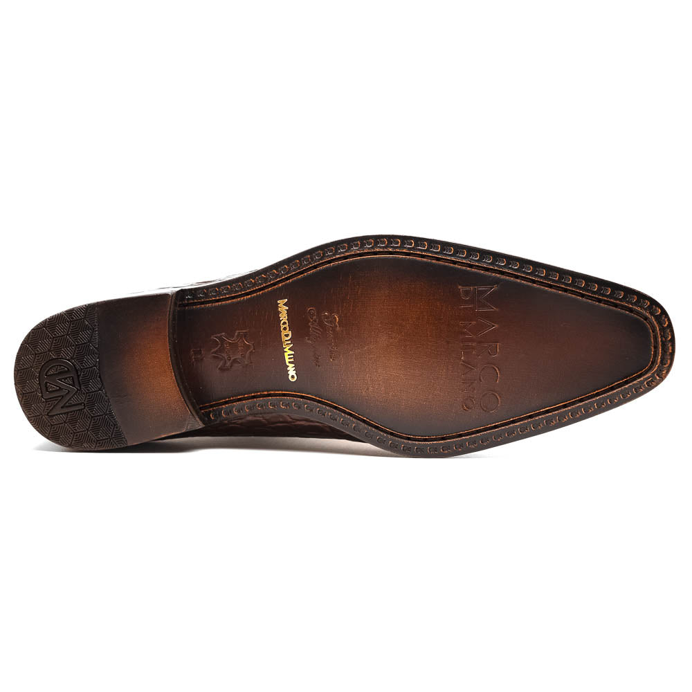 Bono Brown Genuine alligator oxfords dress shoes men's Milano casual