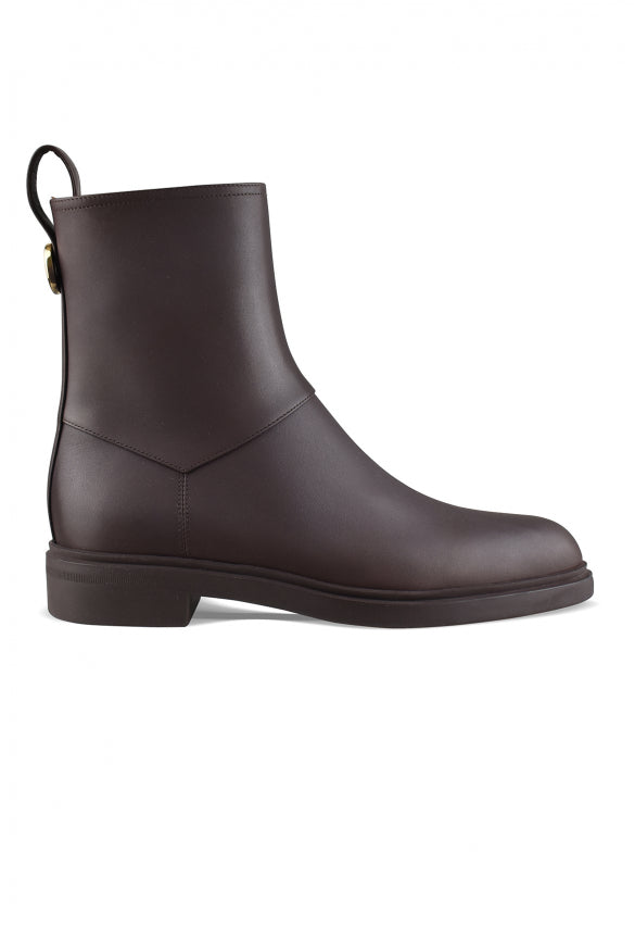 Loro Piana ladies Kilda Boots brown leather ankle booties shoes