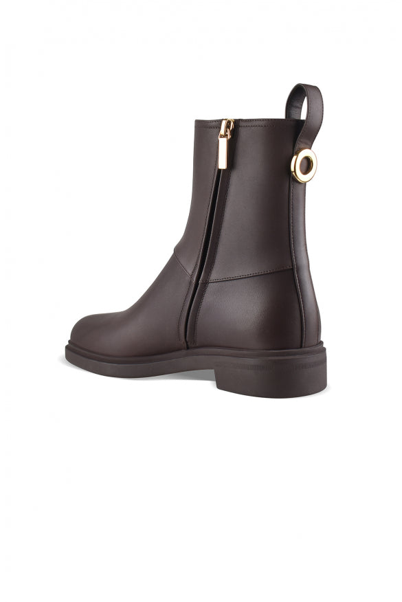 Loro Piana ladies Kilda Boots brown leather ankle booties shoes