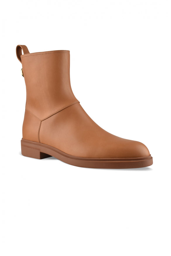 Loro Piana ladies camel Kilda Boots waxed leather