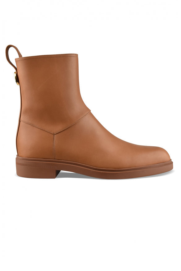 Loro Piana ladies camel Kilda Boots waxed leather