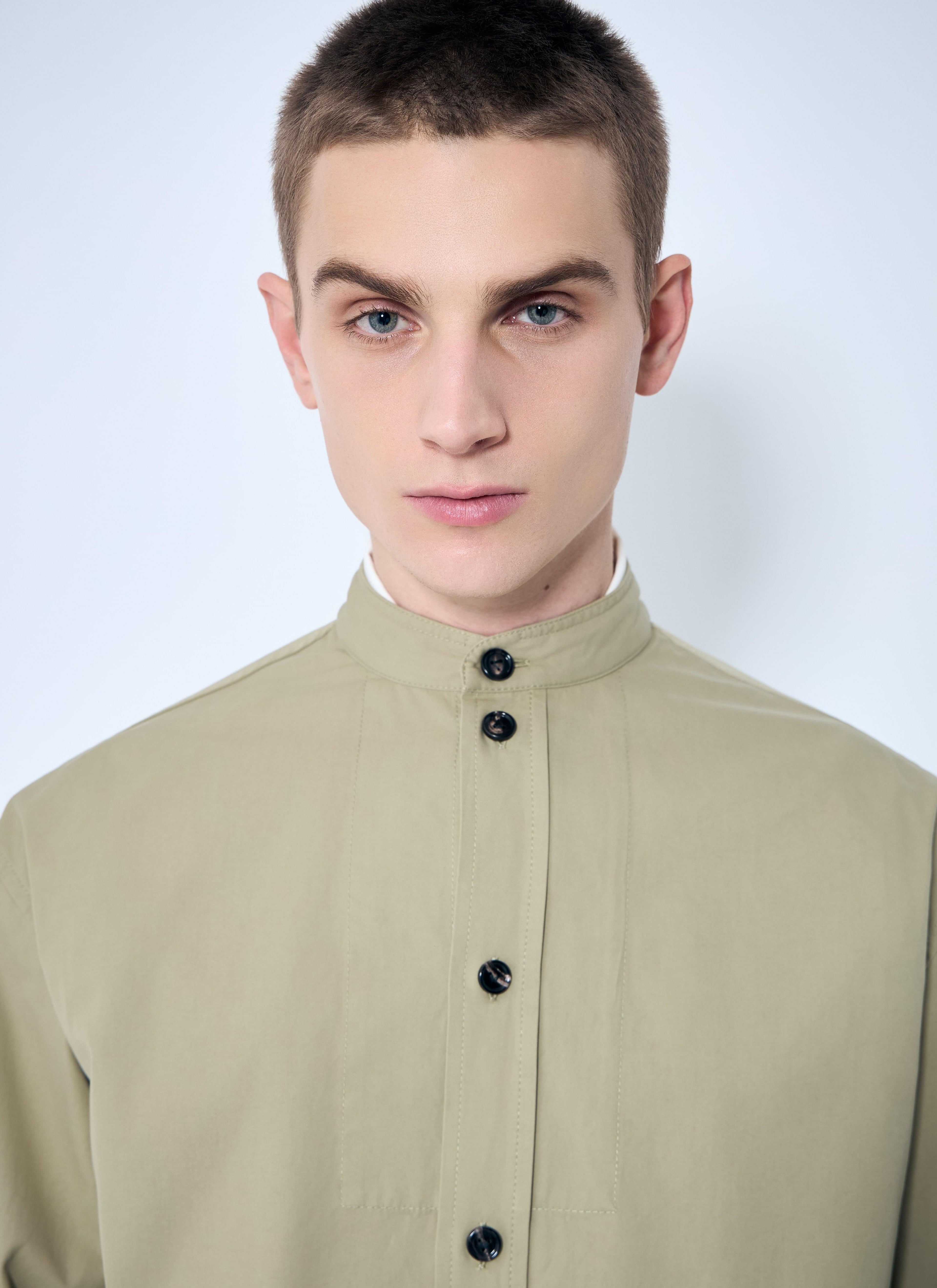 Bottega Veneta Men's Light-Cotton Twill Overshirt tan cream jacket