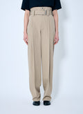 Bottega Veneta ladies Compact Cotton Pants Italy slack trousers tan cream