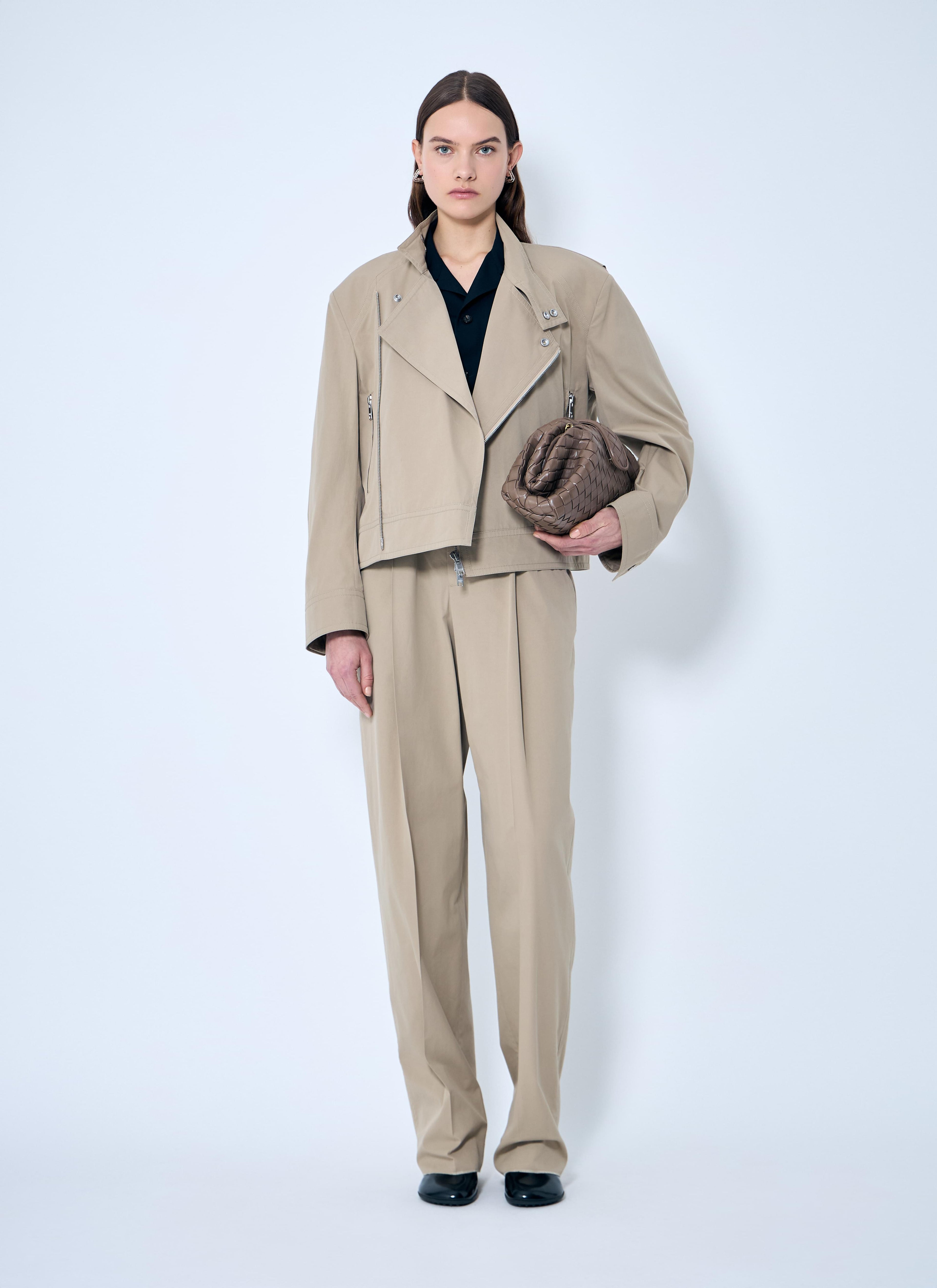 Bottega Veneta ladies Compact weave cotton Pants slacks trousers