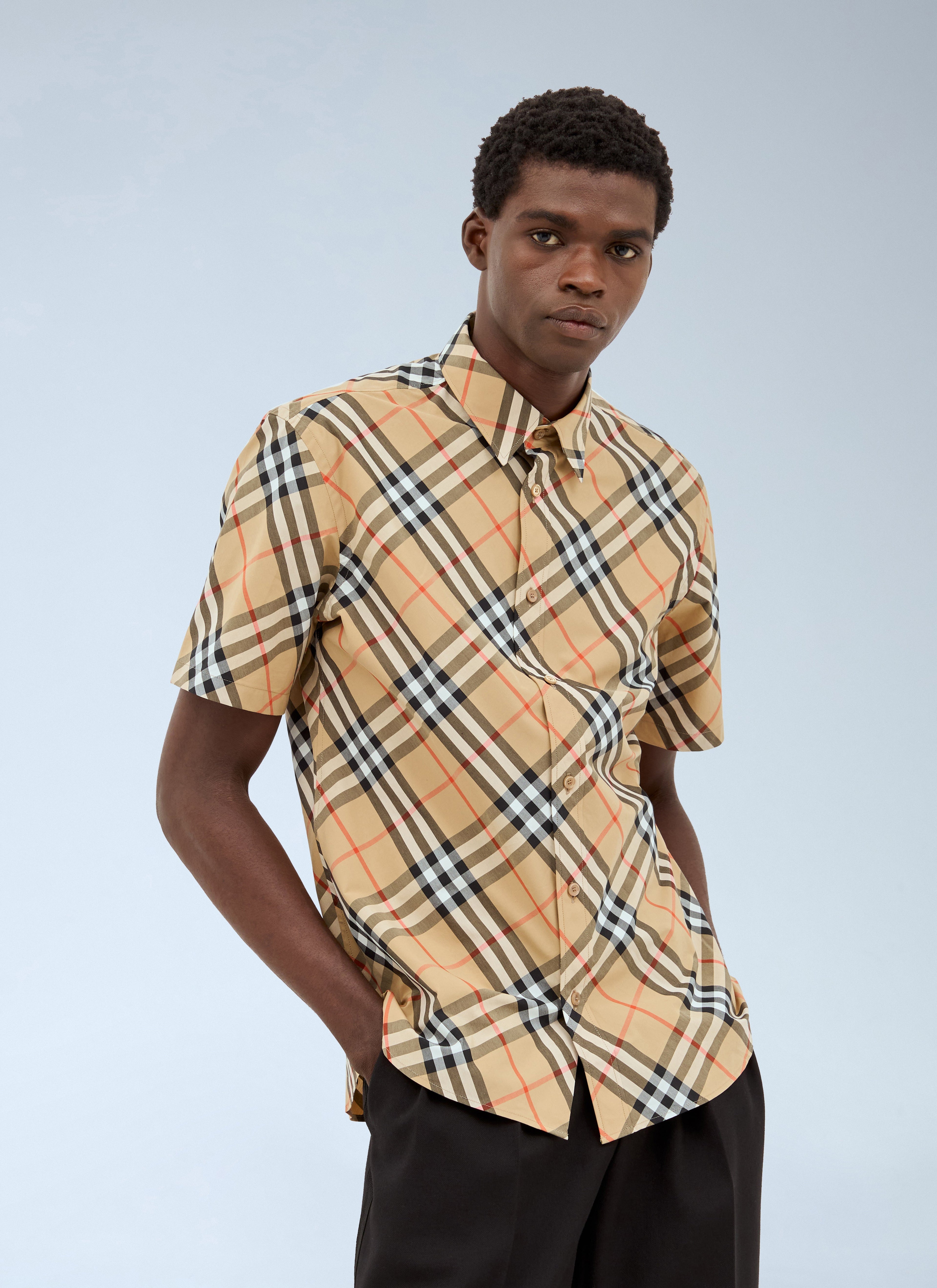 Burberry Men's Check cotton Poplin Shirt plaid button up