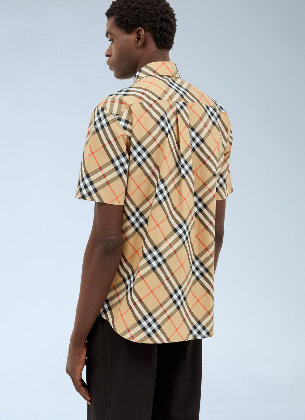 Burberry Men's Check cotton Poplin Shirt plaid button up