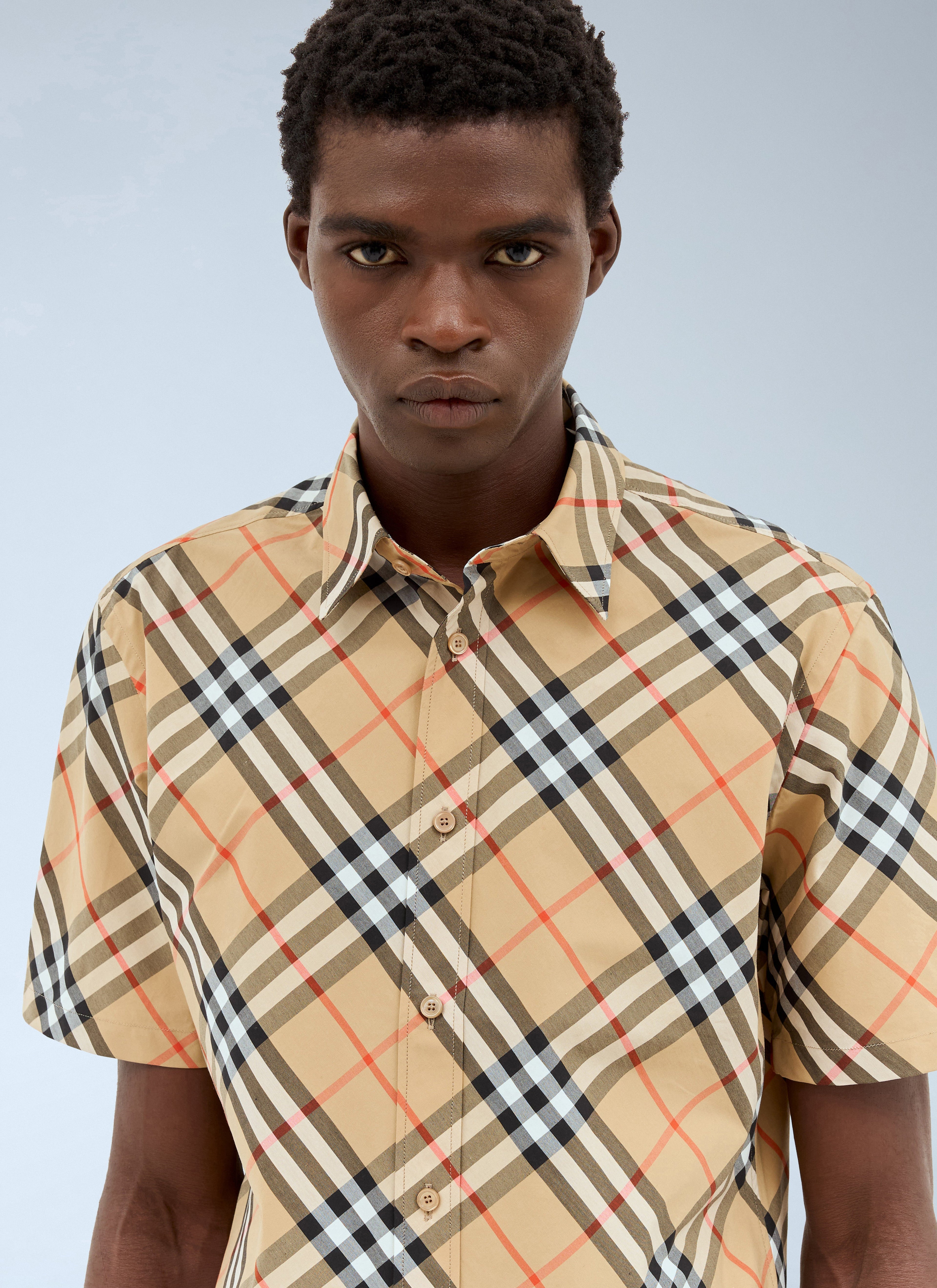 Burberry Men's Check cotton Poplin Shirt plaid button up