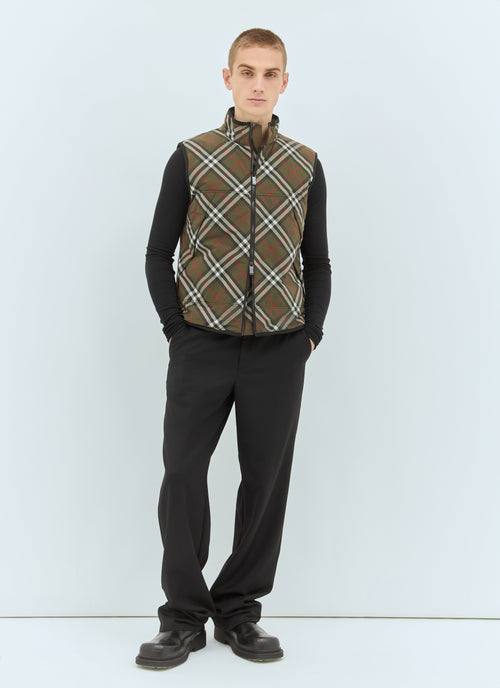 Burberry Men's Check Padded Gilet vest plaid