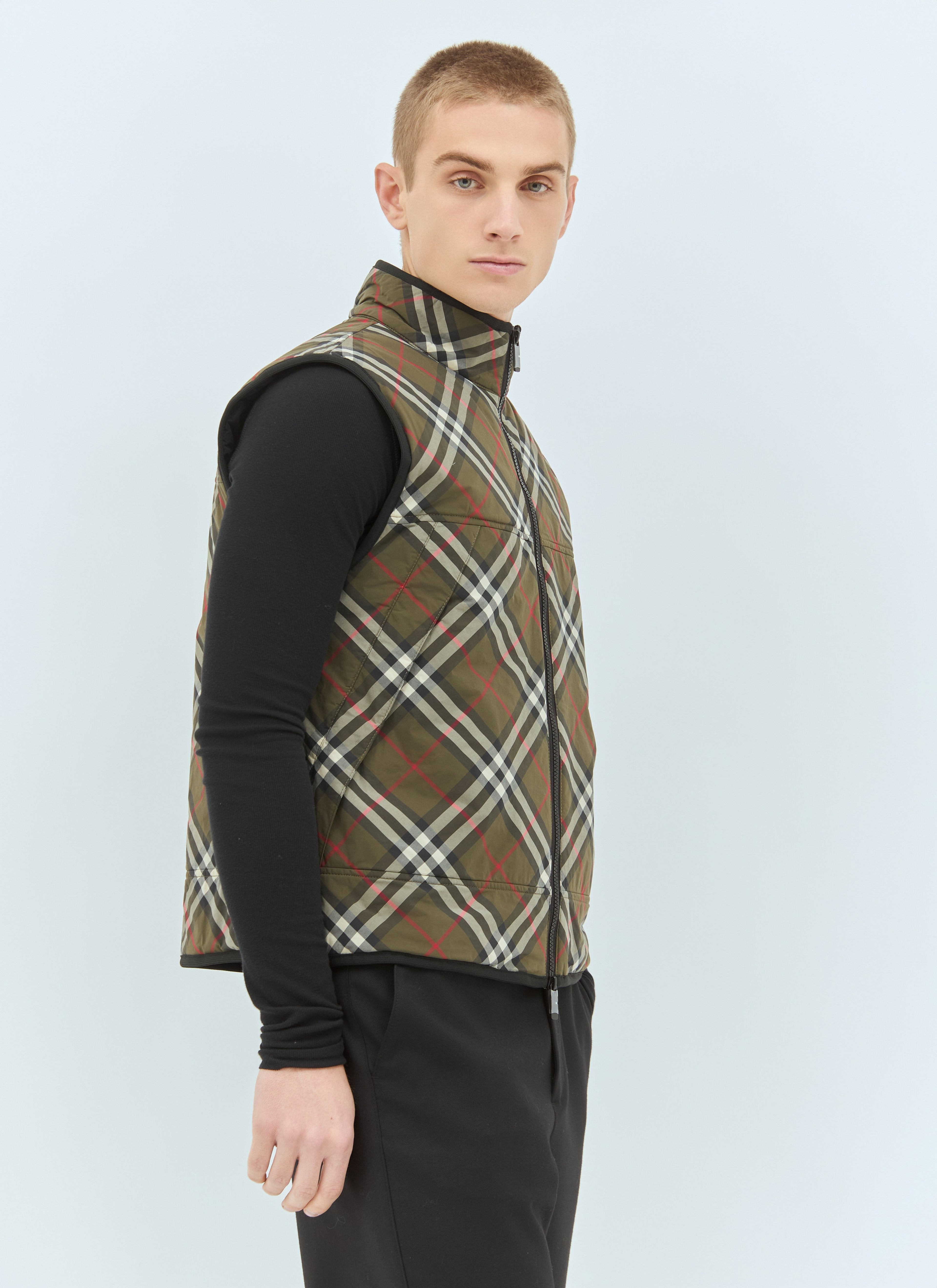 Burberry Men's Check Padded Gilet vest plaid