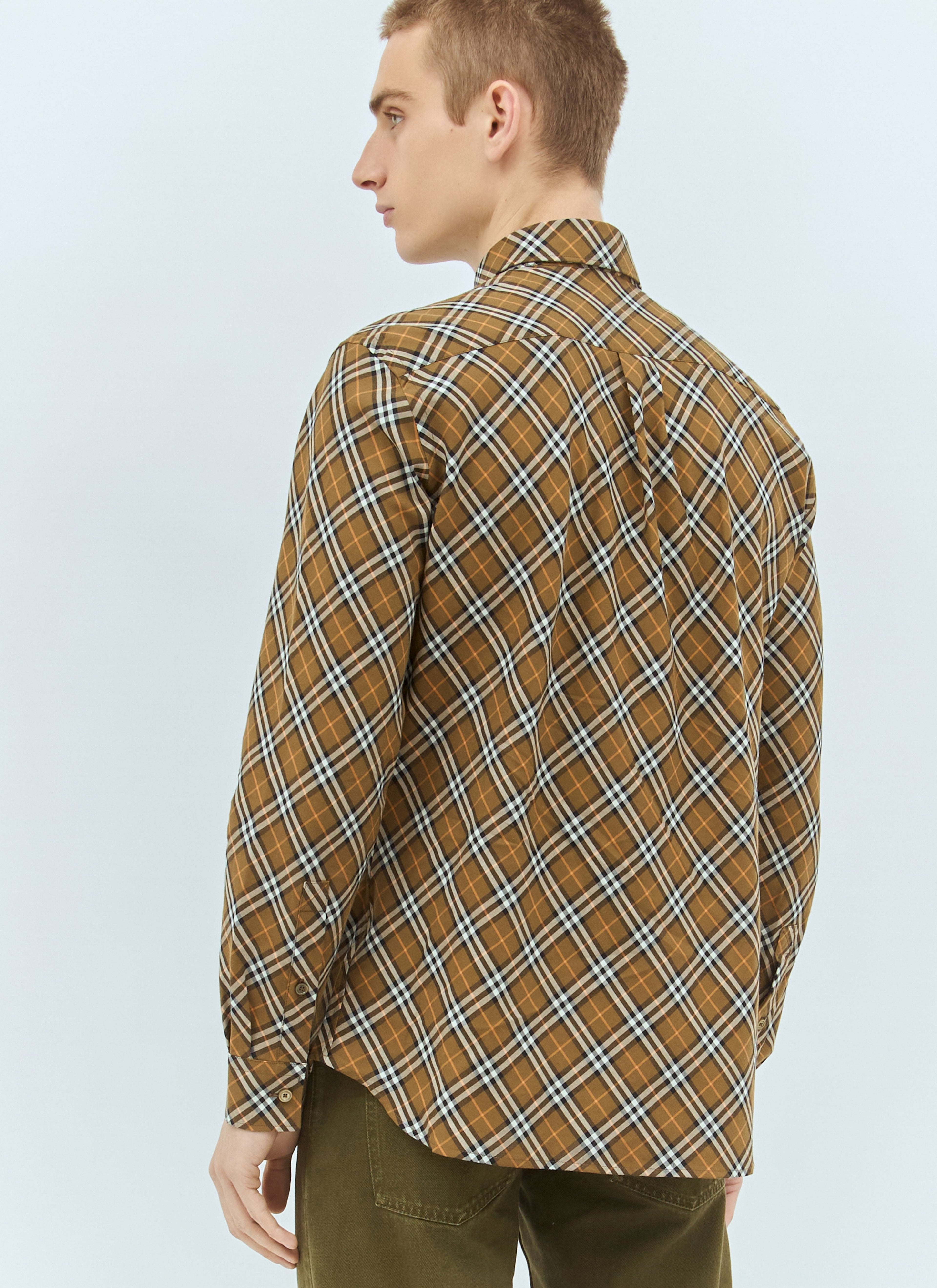 Burberry Men's Check Cotton Shirt plaid button up