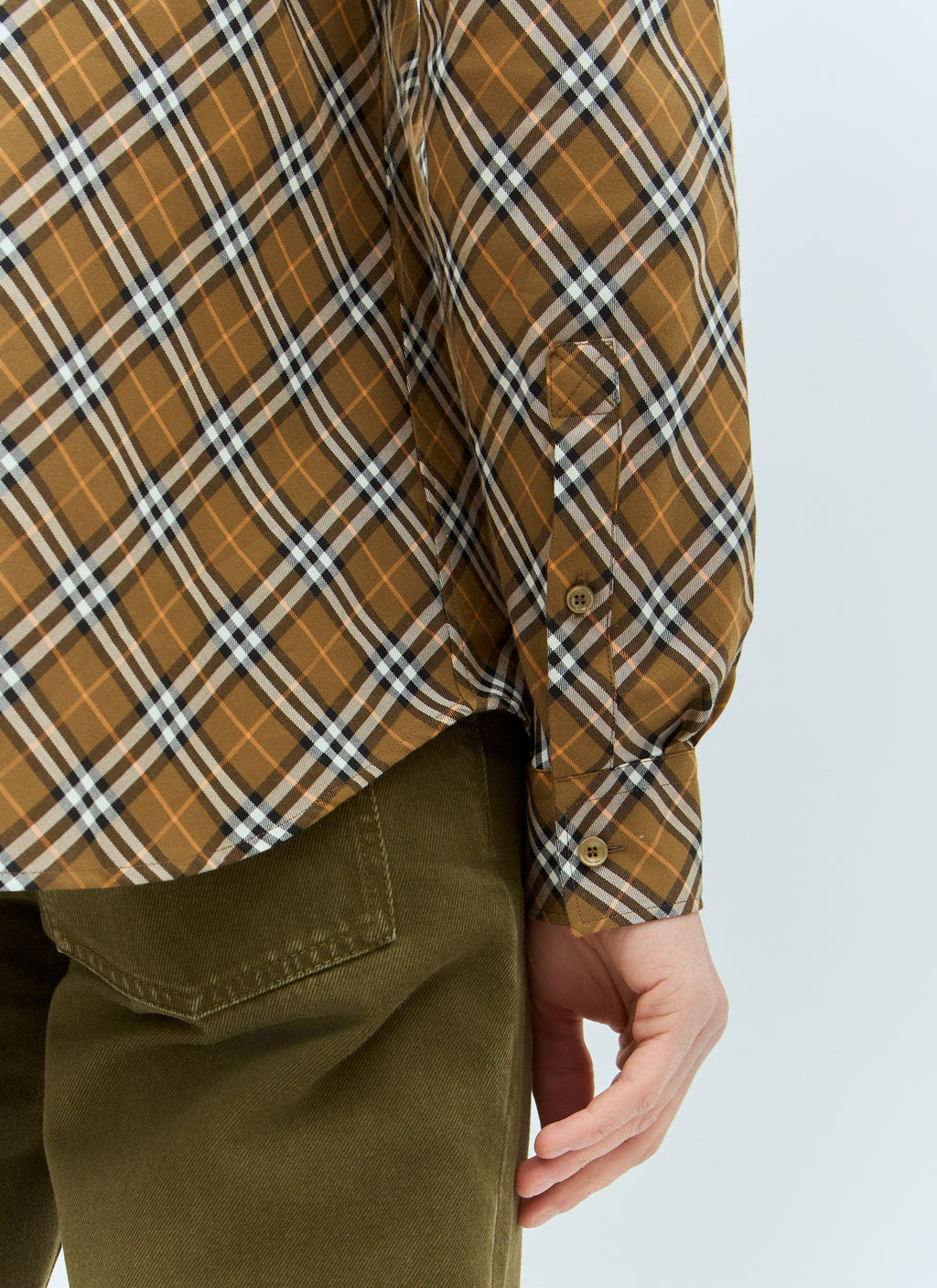 Burberry Men's Check Cotton Shirt plaid button up