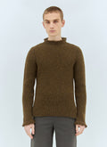 Burberry Men's Fringed Wool Sweater Brown