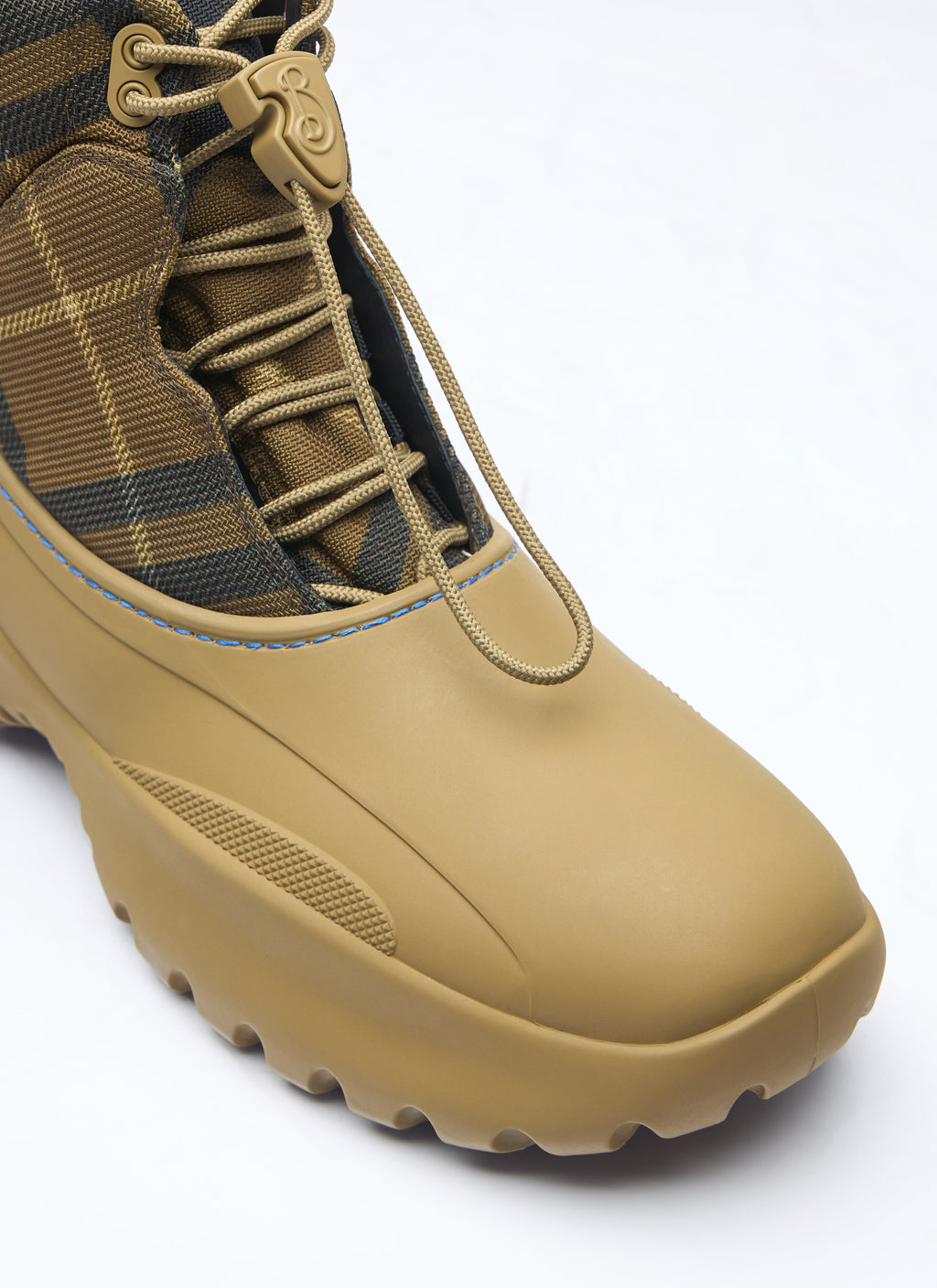 Burberry Men's Checked Scoot Trek Boots rubber base